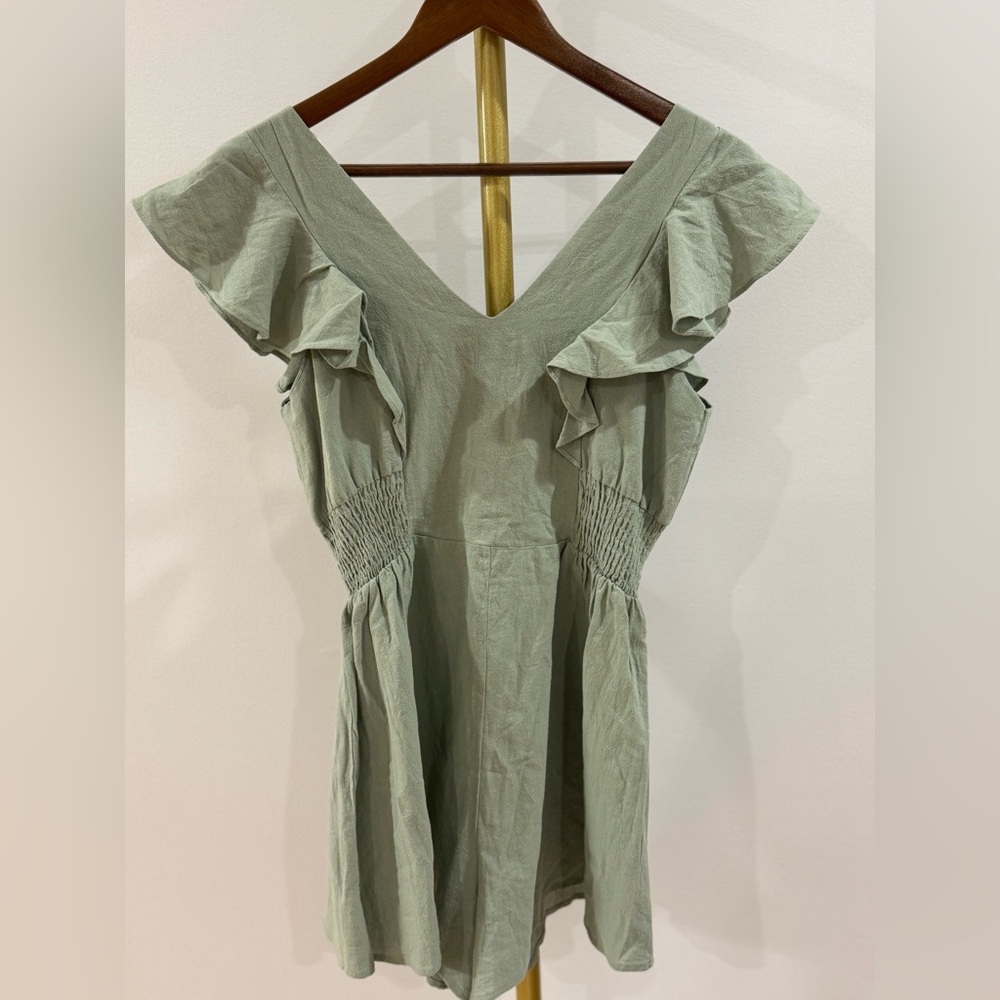 LULU’s • Sage Button-Detail Romper